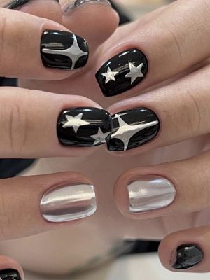 Black and silver stars