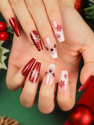 Red Christmas snowflake