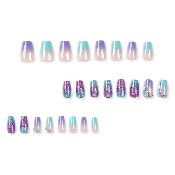 Blue-purple gradient and diamonds