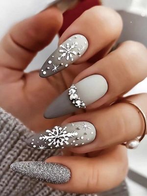 Grey Christmas snowflake