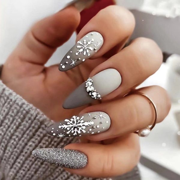 Grey Christmas snowflake