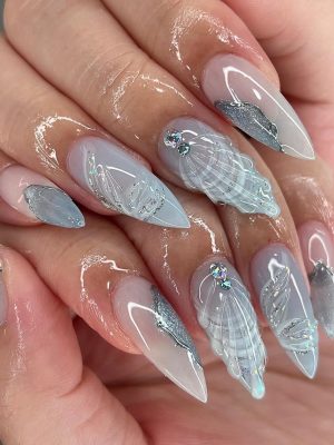 Light blue seashells