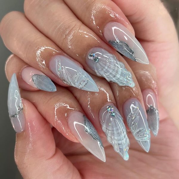 Light blue seashells